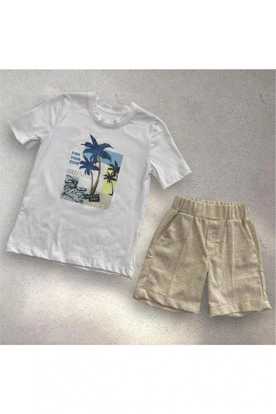 BİGÜMEX Boys' Summer Suit with Shorts