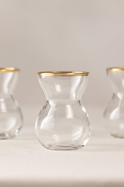 Rakle Astoria Gold 6'lı Çay Bardağı Seti 140 cc