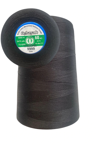 BİGÜMEX Ață de cusut cu trei vârfuri 60Nr Ață de bumbac mercerizată 5000m 1BUC