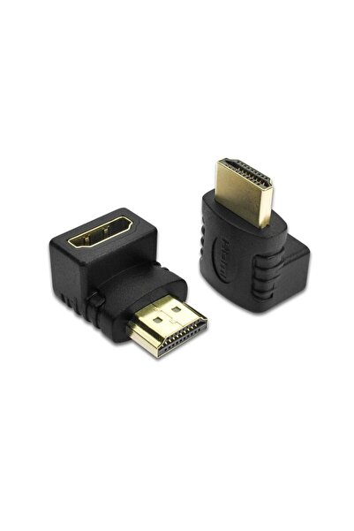 Derwell 90 Köşe Dirsek Hdmı Uzatma Çevirici Dişi Erkek L Adaptör Ses Görüntü ...