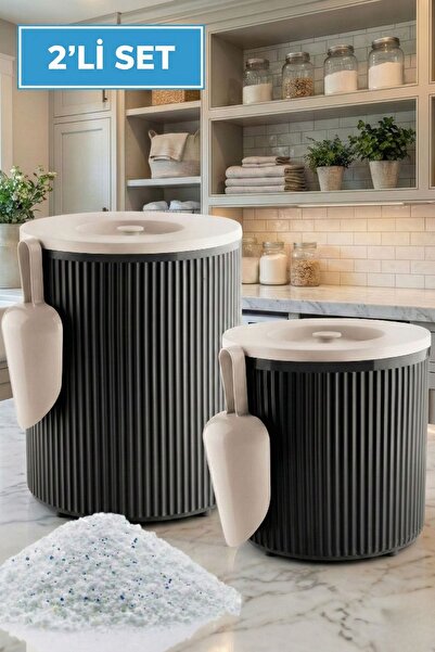 GLUS 2 Adet Toz Ve Tablet Deterjan Saklama Kutusu Deterjan Saklama Kabı