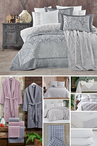 Elart Bahar Çeyiz Seti 53 Parça Gri