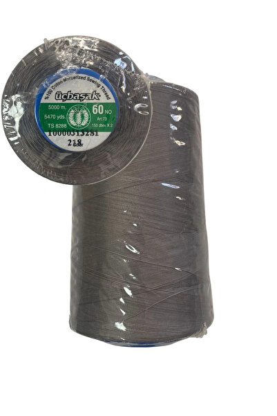 BİGÜMEX Ață de cusut cu trei vârfuri 60Nr Ață de bumbac mercerizată 5000m 1BUC