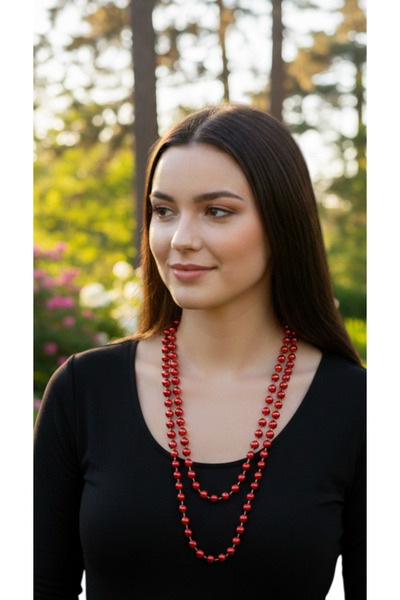 PETEK AKSESUAR Beaded Long Elegant Necklace 120 Cm.