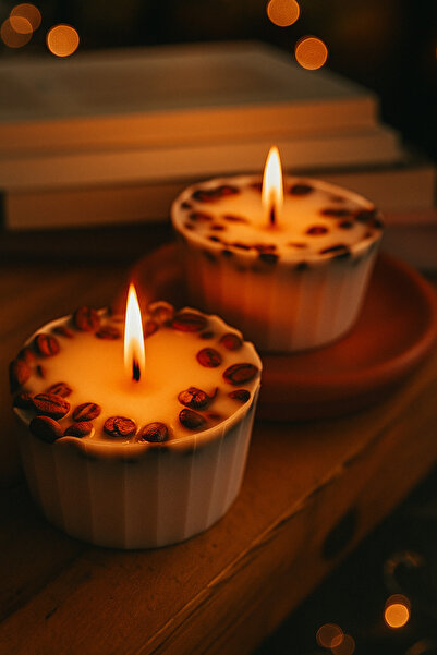 Nil Mum Vanilya Kokulu Kahve Rüyası | 2 li Mum Seti |