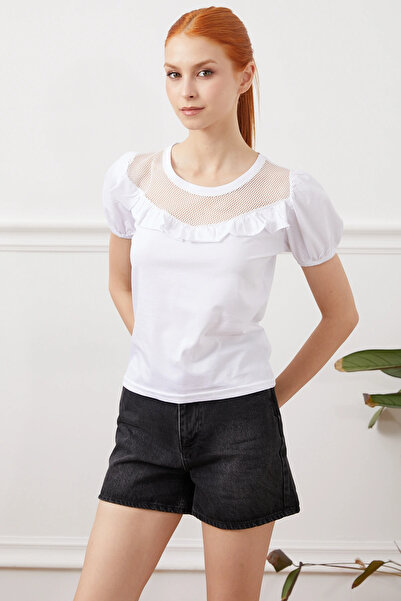 DPARİS Сітчаста детальна футболка