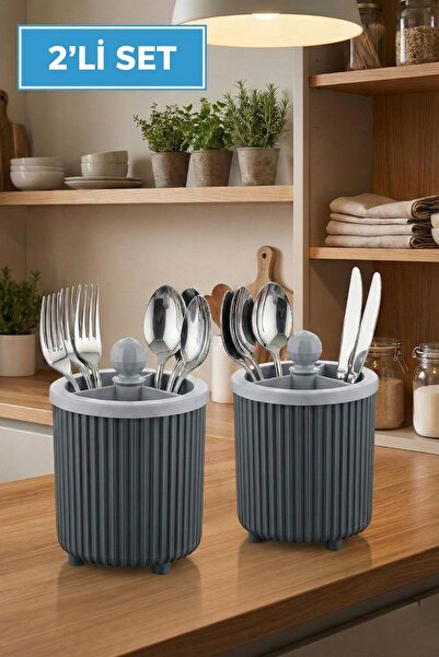 LE PARİS 2'li Set Dekoratif Tezgah Üstü Kaşıklık - Bölmeli Çatal Kaşık Bıçak ...