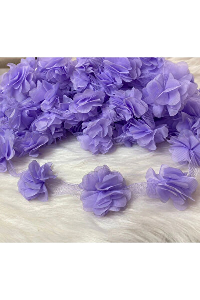 BİGÜMEX Лазерно изрязано шифонено цвете 12 бр.