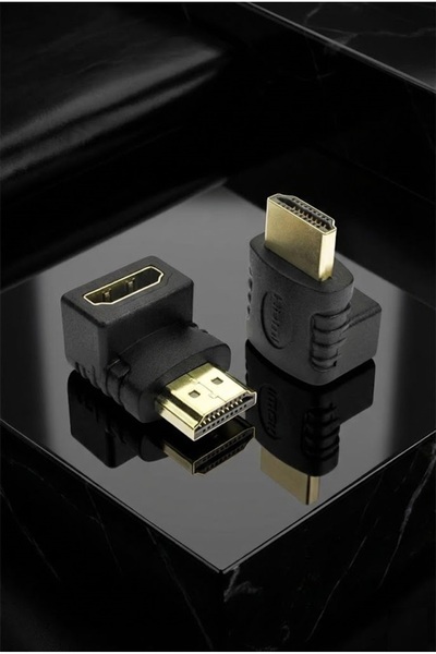 Derwell 90 Köşe Dirsek Hdmı Uzatma Çevirici Dişi Erkek L Adaptör Ses Görüntü ...