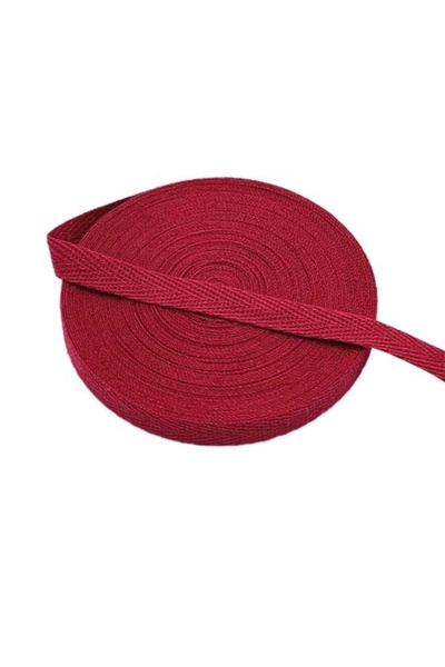 BİGÜMEX 1 Cm 10 Metri Roșu Claret Panglică Îngustă Panglică Herringbone