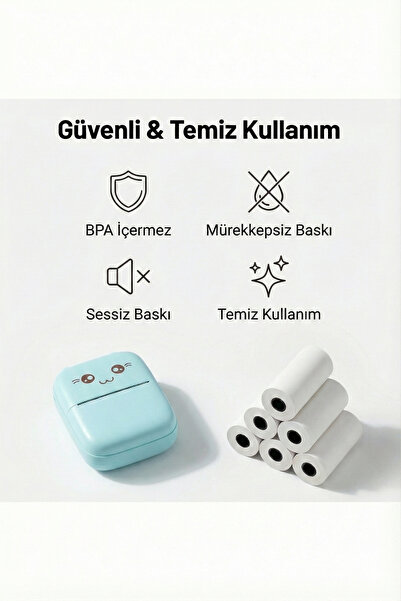 Genel Markalar 5’li Kendinden Yapışkanlı Mini Termal Yazıcı Kağıdı 57 mm – Sticker Termal Rulo