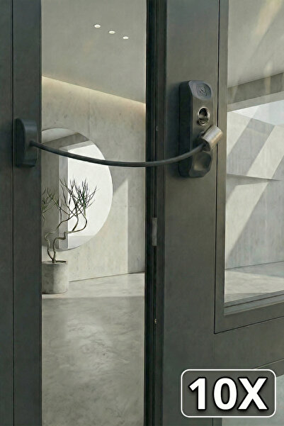 Evene Antrasit Pencere Kilidi 10 Adet Halatlı Çocuk Güvenlik Emniyet Hırsız P...