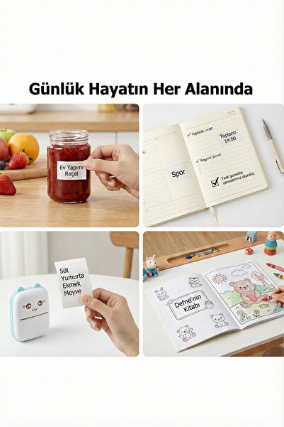 Genel Markalar 5’li Kendinden Yapışkanlı Mini Termal Yazıcı Kağıdı 57 mm – Sticker Termal Rulo