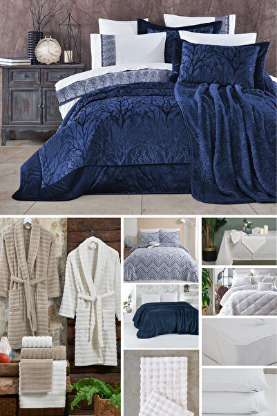 Elart Bahar Çeyiz Seti 53 Parça Lacivert