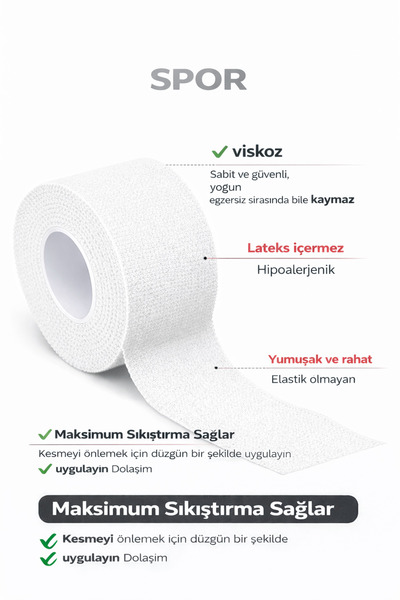 Octacare Bandaj adeziv rigid pentru sportivi 3,7 cm X 10 Mt Galben, Roșu, Alb...