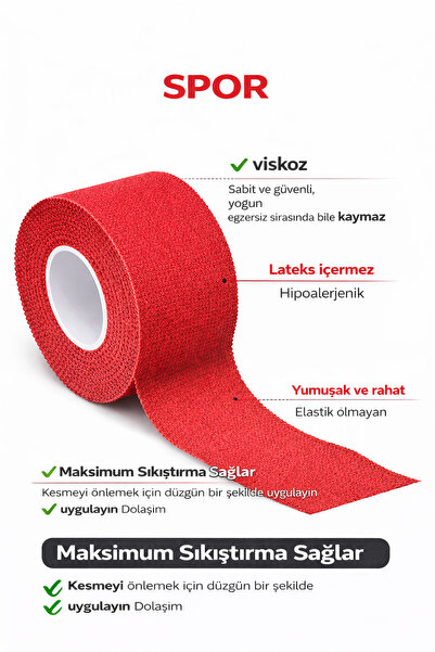 Octacare Čvrsti fiksirajući lepljivi sportski zavoj 3,7 cm x 10 m žuti, crven...