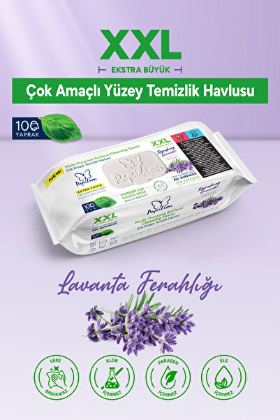 Papilion Easy Clean XXL Lavanta Kokulu Yüzey Temizleme Mendili 100 Yaprak İz ...