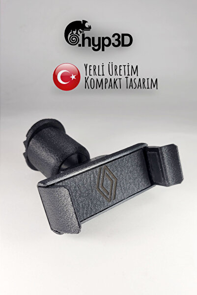 Hyp3D Renault Logolu Tork Kontrollü Araç İçi Telefon Tutucu - Havalandırma Iz...