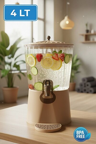 LE PARİS 4 Lt Musluklu Su ve Limonata Sebili - Ayaklı Detoks Şerbetlik