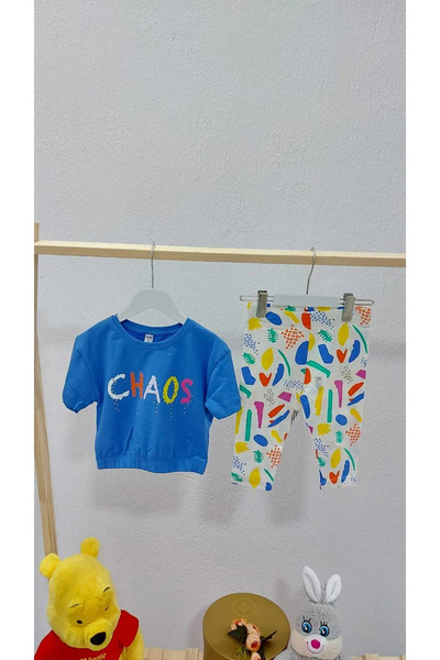 BABY FRESCO Devojčice, pamučni tajlandski kostim - plavi