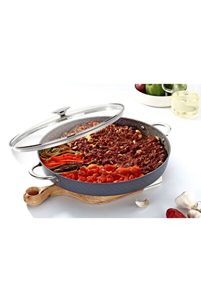 Bonera صينية فرن جرانيت برو بلس - 38 سم مع غطاء