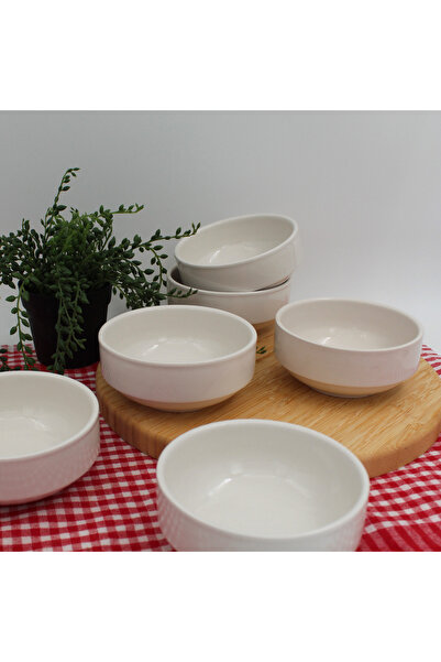 Arna Porselen 12 cm Seramik Joker Kase 6 Adet Beyaz