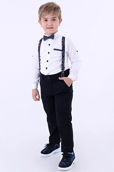 By Terry Boy's Ice Blue Oxford Shirt and Bow Tie Suit