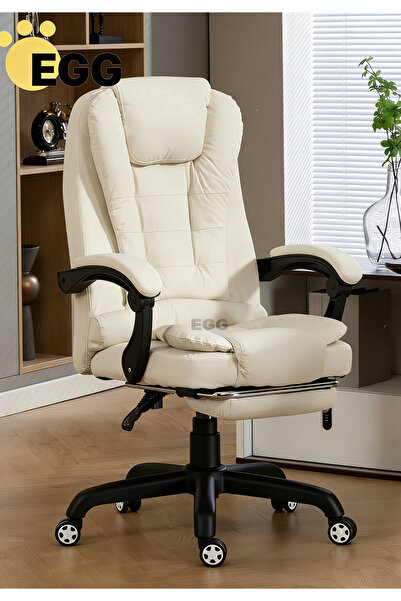 EGG كرسي مكتب مريح بمقاعد معدنية - كرسي كمبيوتر دوار 360 درجة - كرسي مكتب من ...