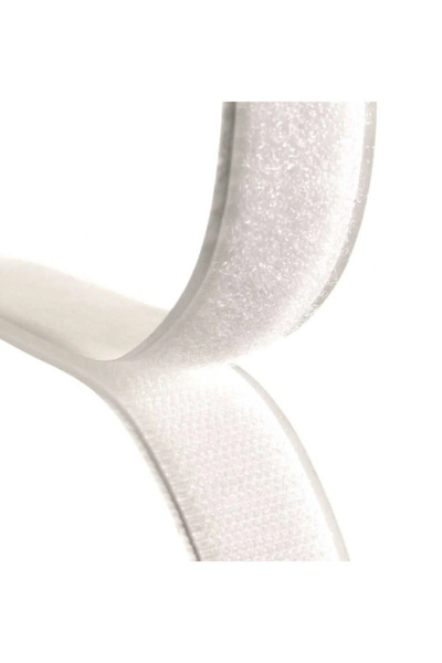 AYMAGNET Yapışkanlı Beyaz Cırt Cırtlı Bant, 3 Mt Amerikan Fermuarı, 2cm Geniş...