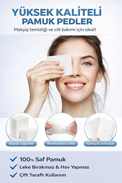Octacare Makyaj Temizleme Pedi, Ince, Yumuşak Yüz Temizleme Mendilleri Kirpik...