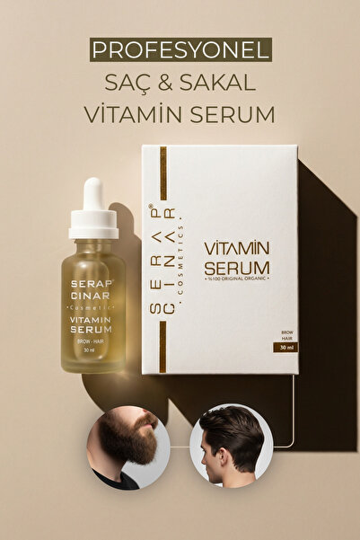 Serap Çınar Cosmetics Saçkıran & Sakal Kıran Alopesi Etkili Vitamin Serum 30m...
