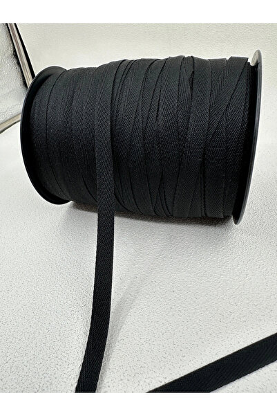 BİGÜMEX 1 cm polyester balıksırtı şerit-5 metre-siyah