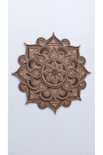 Genel Markalar Oryantal Mozaik Ham Ahşap Mandala Duvar Dekoru Bohem İskandina...