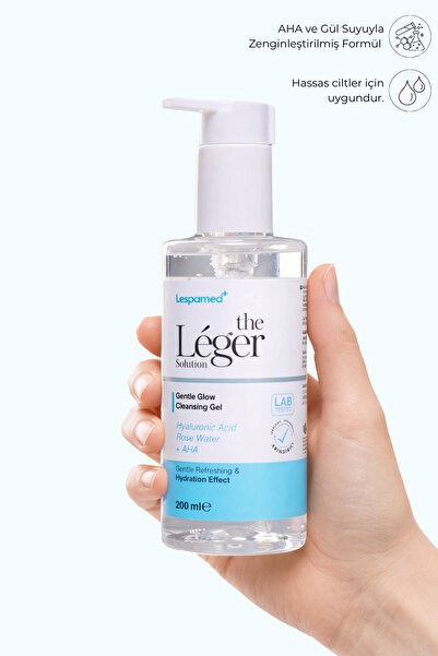 The Léger Solution Gentle Glow AHA + Hyaluronik Asit Yüz Temizleme Jeli 200 ml