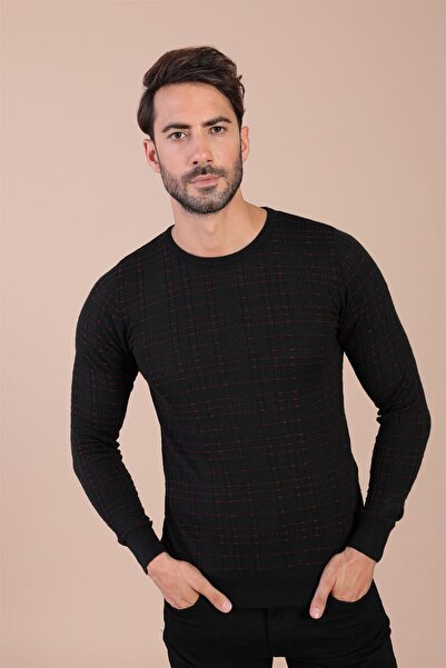 Ferraro Crew Neck Superfine Wool Sweater - Black