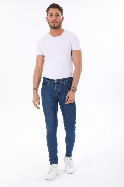jean black Blue Men's Jeans Skinny Fit Jeans Lycra Narrow Nails