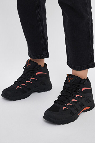 Tonny Black Унісекс Чорно-помаранчеві зручні черевики з водовідштовхувальними...