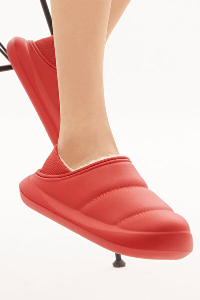 Tonny Black Papuci de damă roșii, confortabili, căptușiți cu blană