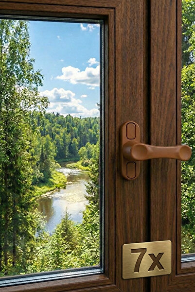 Evene Açık Kahverengi Pencere Emniyet Kilidi 7 Adet Çocuk Hırsız Kilidi Çekme...