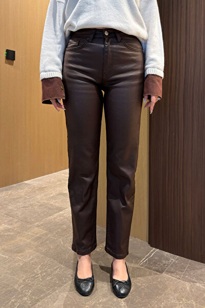 MAGARDE Blugi Boyfit acoperiți - Maro