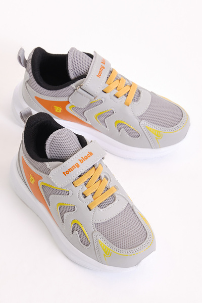 Tonny Black أحذية رياضية من نسيج فيلكرو منقوشة بنسيج قابل للتنفس باللون البرت...