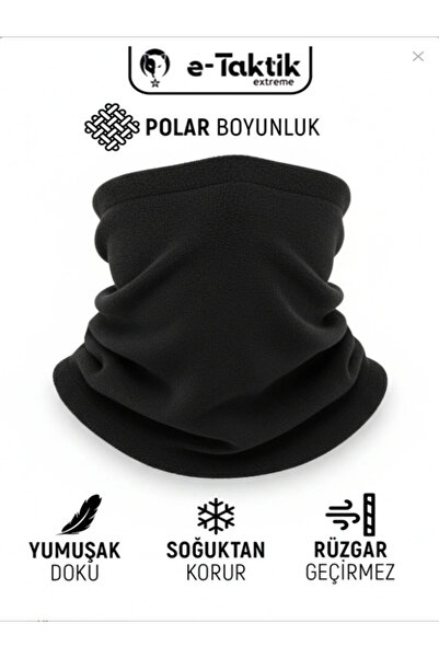e-Taktik Siyah Polar ipli Extreme Fonksiyonel Boyunluk / Bandana / Bere