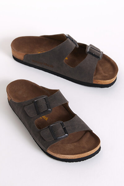 Tonny Black Papuci unisex maro, confortabili, cu talpă din polietilenă, cu ca...