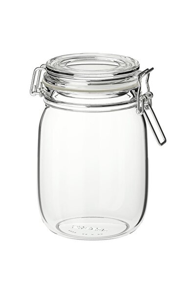 IKEA Kapaklı Cam Kavanoz 1 Lt KORKEN