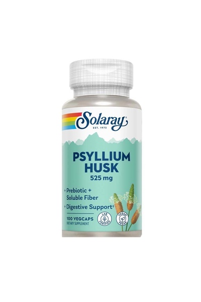 Solaray Coajă de psyllium 525mg, Solaray, 100 capsule vegetale