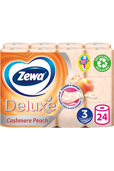 Zewa Hârtie igienică Deluxe Cashmere Peach, 3 straturi, 24 role