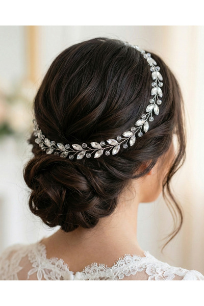 gelinmz Coroană și accesoriu de păr pentru nuntă și logodnă, elegant și elega...