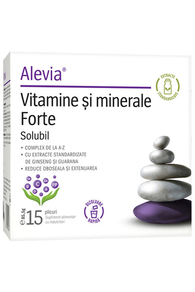 Alevia Supliment de vitamine și minerale, Alevia, 15 pliculețe