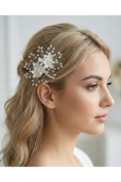 gelinmz Λαμπερά λουλούδια: Μοντέρνα χτένα μαλλιών