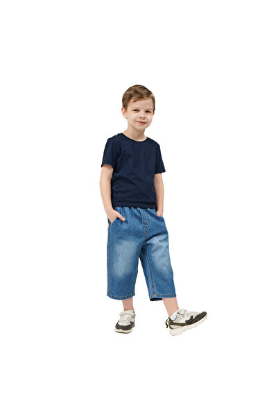 Mod Kids Pantaloni scurti copii, MODJEANS, denim albastru inchis, bumbac 100%...